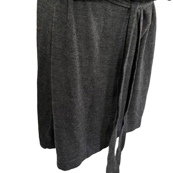 Ann Taylor Loft Womens Gray Wool Blend Pleated Blouson Sweater Dress Knit sz M - Picture 4 of 16